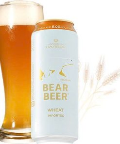 Bia Gấu Đức Bear Beer Wheat 5% – Thùng 24 Lon 500ml (HSD Sale: 20/12/26)